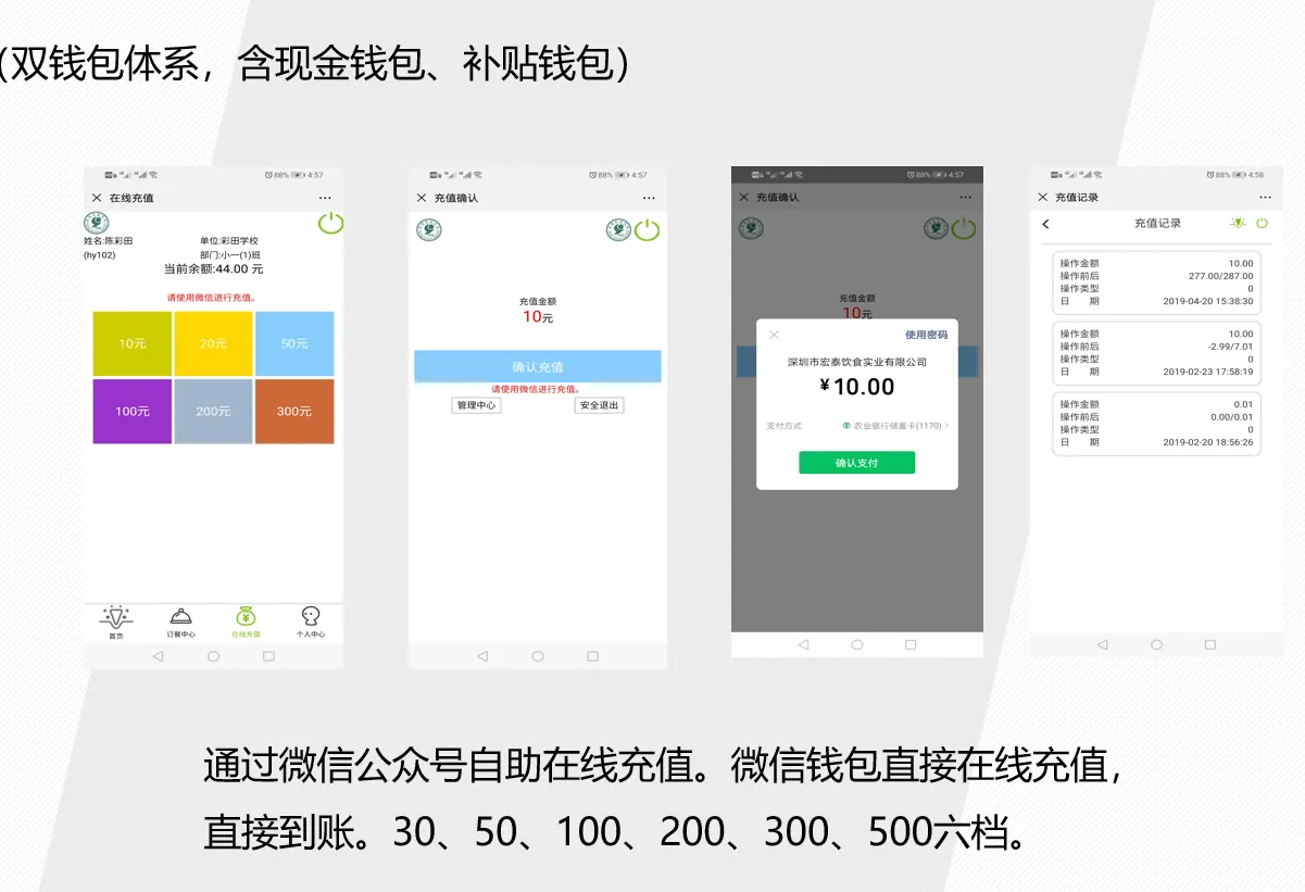 红星堂·国万科技智慧食堂订餐系统支付方式